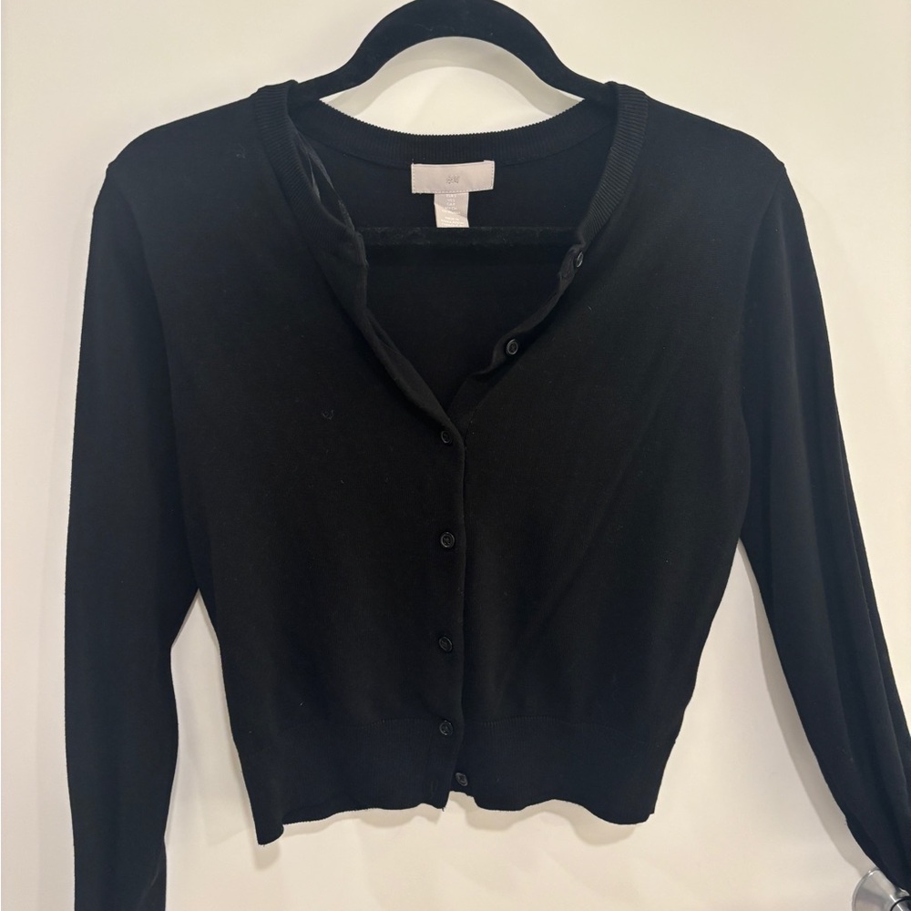 H&M Black Cardigan Sweater